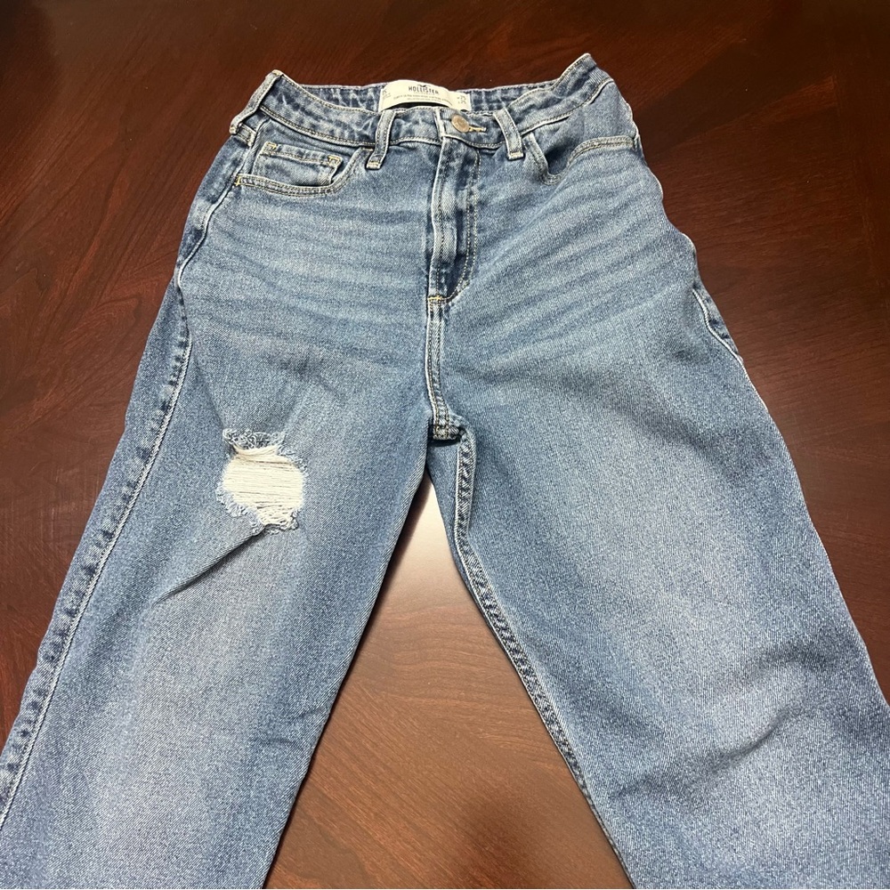 Hollister Blue Distressed Boyfriend Jeans